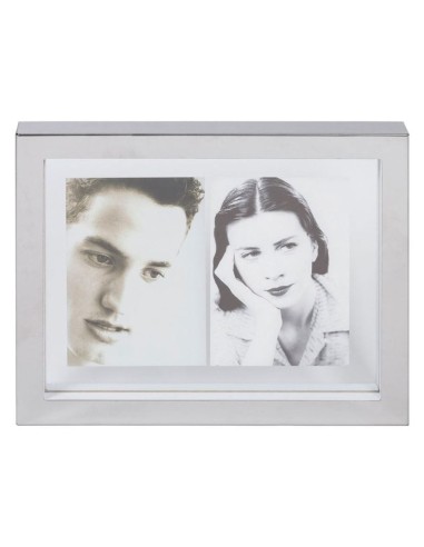 L'Oca Nera - Portafoto Rettangolare Piccolo-Interno Trasparente cm  23x28x3,5 (2 foto 10x15)