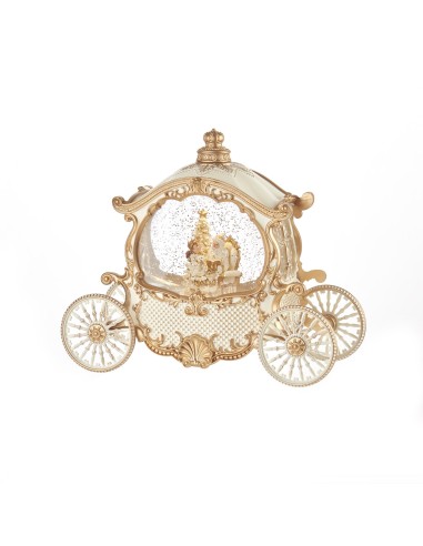 L'Oca Nera - Viaggio Nel Parco Boule De Neige Carrozza Con Musica, Led E Movimento Continuo 26X11,5X22,5H