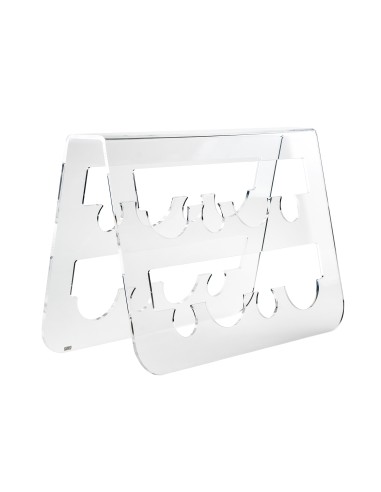 Vesta Home - Portabottiglie Cantina·trasparente·50 X 19,5 X 34 H Th. 6 Mm