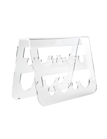 Vesta Home - Portabottiglie Cantina·trasparente·50 X 19,5 X 34 H Th. 6 Mm