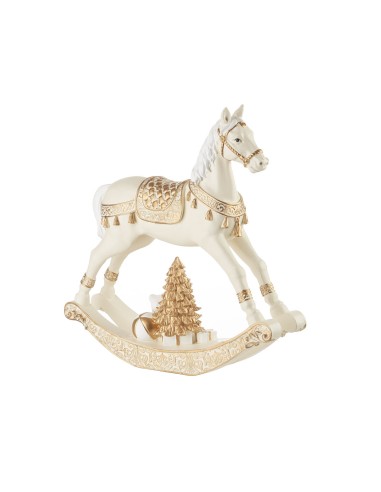 L'Oca Nera - Grand Noël Cavallo A Dondolo Grande 29,5X8X29,5H