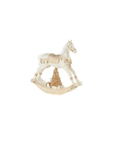 L'Oca Nera - Grand Noël Cavallo A Dondolo Piccolo 18X4,5X18H