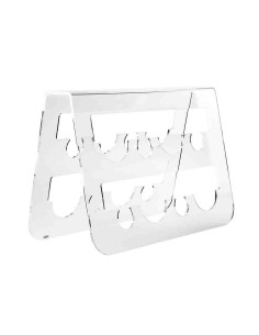 Vesta Home - Portabottiglie Cantina·trasparente·50 X 19,5 X 34 H Th. 6 Mm