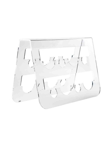 Vesta Home - Portabottiglie Cantina·trasparente·50 X 19,5 X 34 H Th. 6 Mm