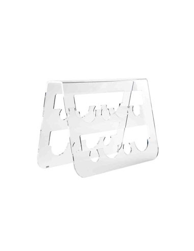 Vesta Home - Portabottiglie Cantina·trasparente·50 X 19,5 X 34 H Th. 6 Mm