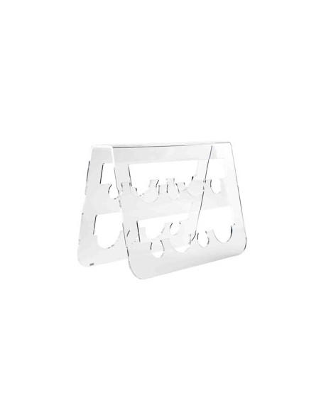Vesta Home - Portabottiglie Cantina·trasparente·50 X 19,5 X 34 H Th. 6 Mm