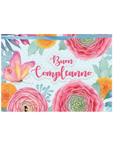 Biglietto augurale Flowers special con applicazione
