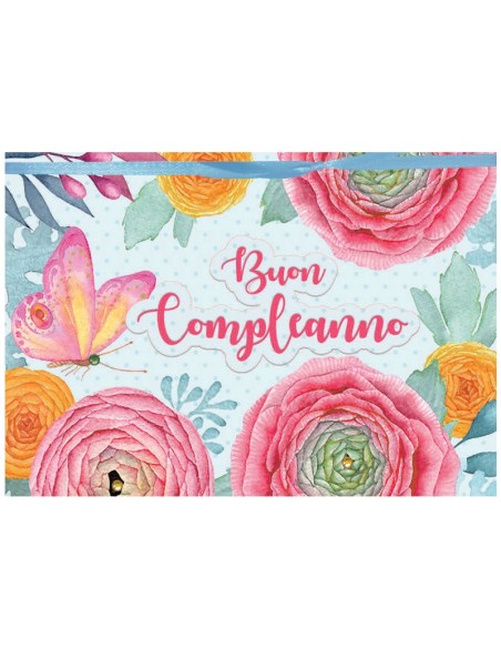 Biglietto augurale Flowers special con applicazione
