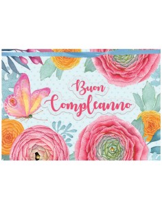 Biglietto augurale Flowers special con applicazione