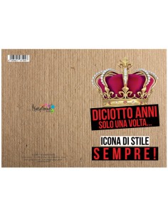 Biglietto augurale 18 anni