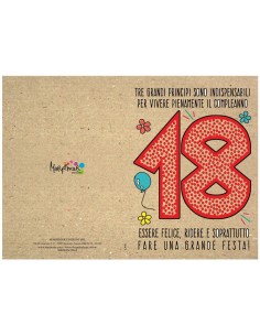 Biglietto augurale 18 anni