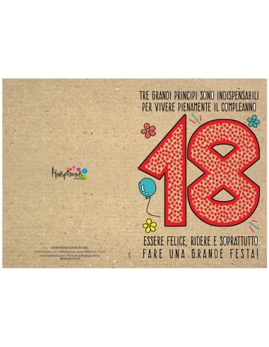 Biglietto augurale 18 anni