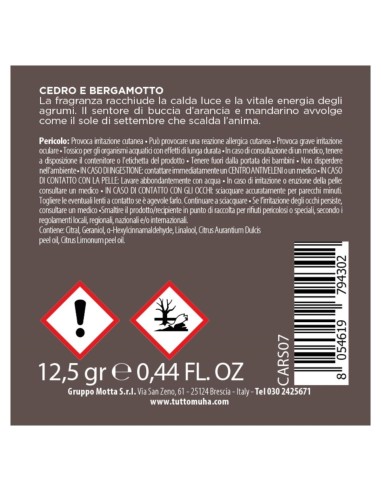 Muhà - Carsymbol Disco Cedro e Bergamotto - Profumatore Auto