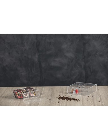 Vesta Home - Only Tea Portacialde con Coperchio·trasparente·20 X 16 X 7 H Th. 3 Mm