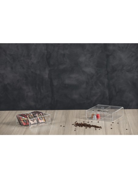 Vesta Home - Only Tea Portacialde con Coperchio·trasparente·20 X 16 X 7 H Th. 3 Mm