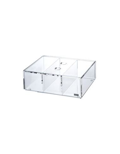 Vesta Home - Only Tea Portacialde con Coperchio·trasparente·20 X 16 X 7 H Th. 3 Mm
