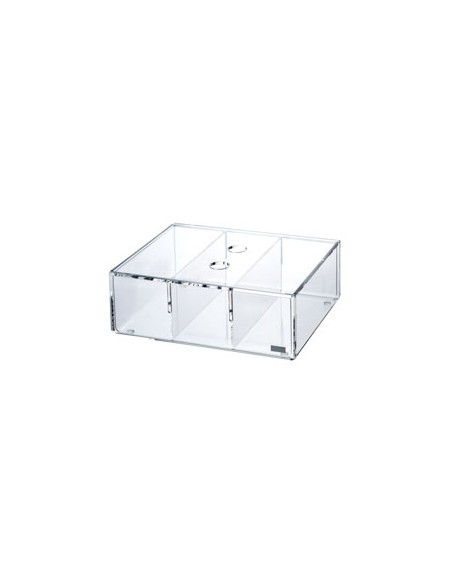 Vesta Home - Only Tea Portacialde con Coperchio·trasparente·20 X 16 X 7 H Th. 3 Mm