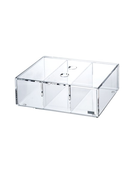 Vesta Home - Only Tea Portacialde con Coperchio·trasparente·20 X 16 X 7 H Th. 3 Mm