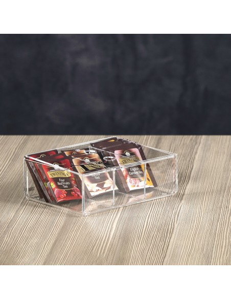 Vesta Home - Only Tea Portacialde con Coperchio·trasparente·20 X 16 X 7 H Th. 3 Mm