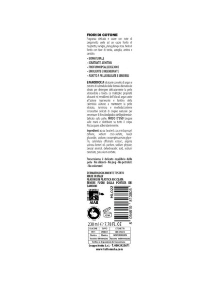 Muhà - Bagnodoccia Bio 230ml Fiori di Cotone