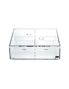 Vesta Home - Only Coffee Portacialde con Coperchio·trasparente·22 X 22 X 7 H Th. 3 Mm 2