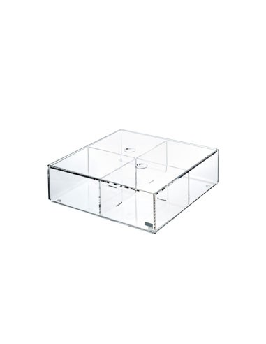 Vesta Home - Only Coffee Portacialde con Coperchio·trasparente·22 X 22 X 7 H Th. 3 Mm