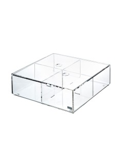 Vesta Home - Only Coffee Portacialde con Coperchio·trasparente·22 X 22 X 7 H Th. 3 Mm