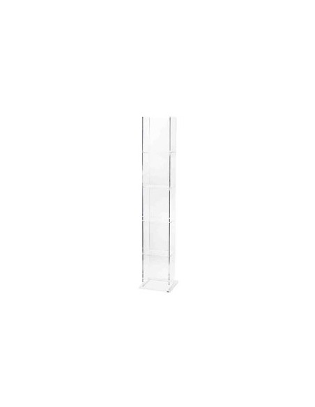 Vesta Home - Libreria Book Tower·trasparente·24 X 22 X 124,5 H Shelves: 24 X 24,5 H Th. 4 Mm