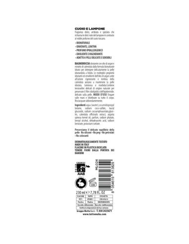 Muhà - Bagnodoccia Bio 230ml Cuoio e Lampone