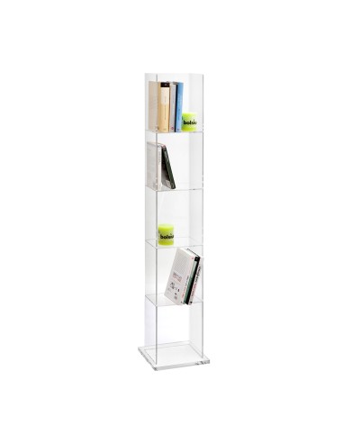 Vesta Home - Libreria Book Tower·trasparente·24 X 22 X 124,5 H Shelves: 24 X 24,5 H Th. 4 Mm