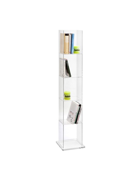 Vesta Home - Libreria Book Tower·trasparente·24 X 22 X 124,5 H Shelves: 24 X 24,5 H Th. 4 Mm