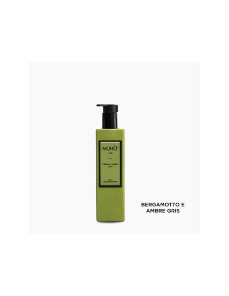 Muhà - Crema Corpo Bio 24h 230ml Bergamotto e Ambre Gris