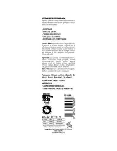 Muhà - Sapone Liquido Bio 450ml Neroli e Petigrain