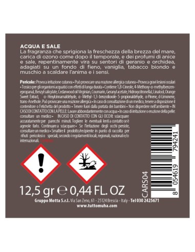 Muhà – Car Symbol Diffusore 100 Lire Grigio-acqua&sale - Profumatore per Auto