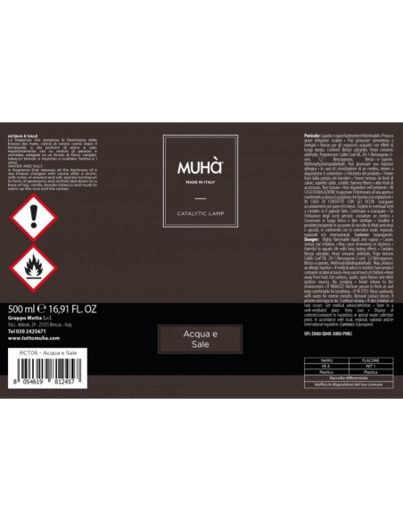 Muhà - Refill Catalitica 500ml Acqua e Sale