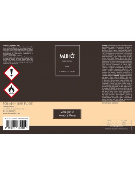Muhà - Refill Catalitica 500ml Vaniglia e Ambra Pura