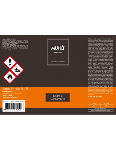 Muhà - Refill Catalitica 500ml Cedro e Bergamotto