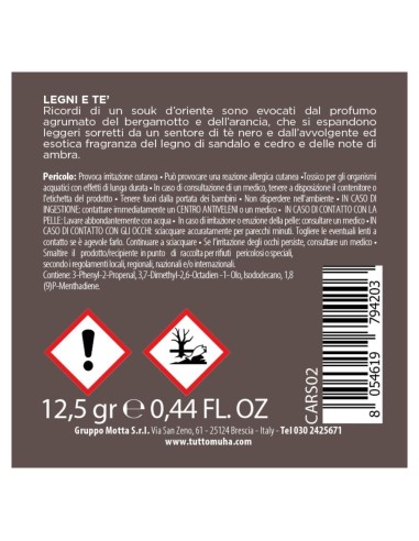 Muhà – Car Symbol Diffusore Textyle Blu Legni e Te' - Profumatore per Auto