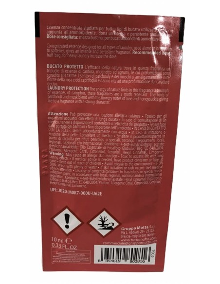 Muhà – Profumo Bucato Busta Rosso Bucato Protetto 10 Ml
