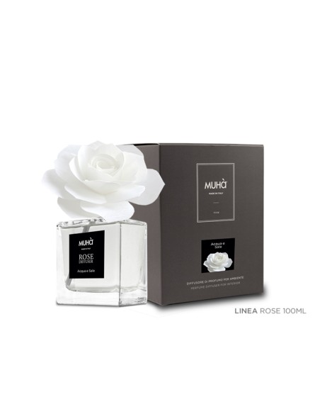 Muhà - Rosa Bianca 100ml Acqua e Sale - Diffusore