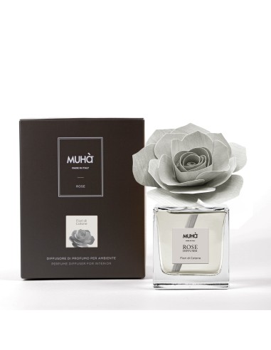 Muhà - Rosa Grigia 100ml Fiori di Cotone - Diffusore