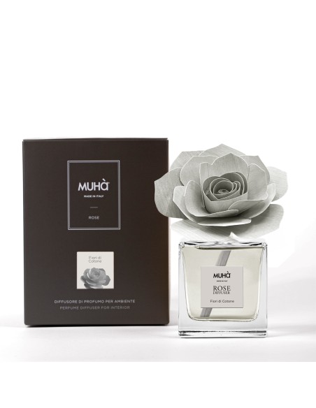 Muhà - Rosa Grigia 100ml Fiori di Cotone - Diffusore