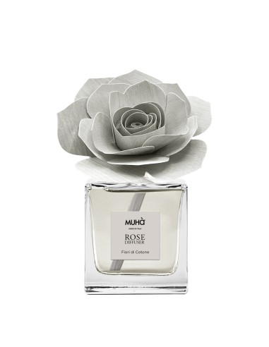 Muhà - Rosa Grigia 100ml Fiori di Cotone - Diffusore