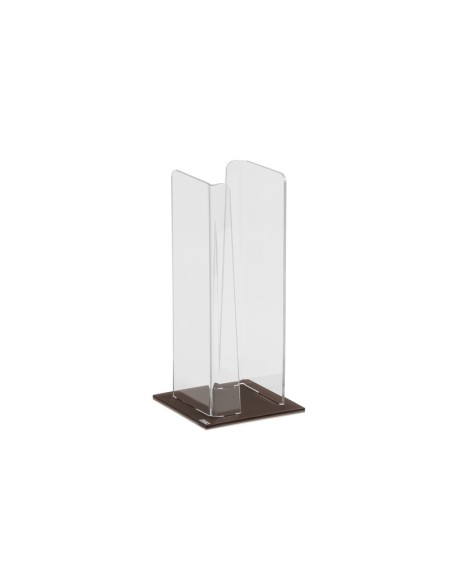 Vesta Home - Portabicchieri Verticale Like Water·marrone Monosatinato·10 X 10 X 25 H Th. 5 Mm