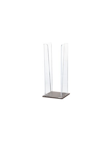 Vesta Home - Portabicchieri Verticale Like Water·marrone Monosatinato·10 X 10 X 25 H Th. 5 Mm
