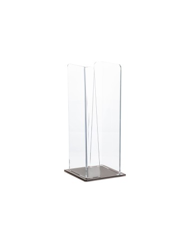 Vesta Home - Portabicchieri Verticale Like Water·marrone Monosatinato·10 X 10 X 25 H Th. 5 Mm