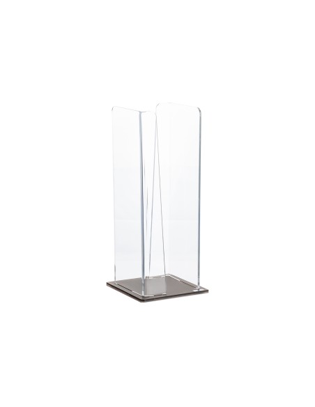 Vesta Home - Portabicchieri Verticale Like Water·marrone Monosatinato·10 X 10 X 25 H Th. 5 Mm