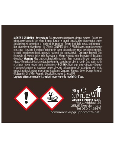 Muhà – Candela 90 Gr Turchese Menta e Sandalo Avorio