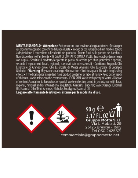 Muhà – Candela 90 Gr Turchese Menta e Sandalo Avorio