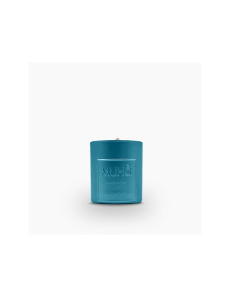 Muhà – Candela 90 Gr Turchese Menta e Sandalo Avorio